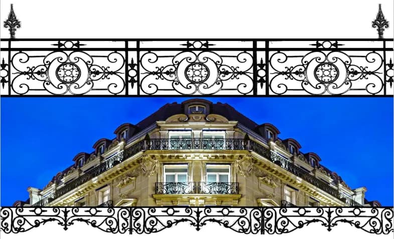 Riproduzione identica fonderia d'arte parapetto