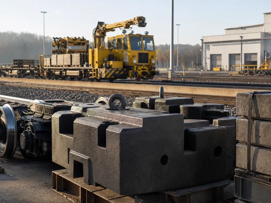 Costruzione ferroviaria e contrappeso in ghisa
