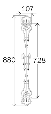 Balustrata, parapetto lavorato in ghisa - Thumbnail 2