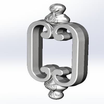 Griglia del balcone, parapetto in ghisa — rif NW - Thumbnail 3