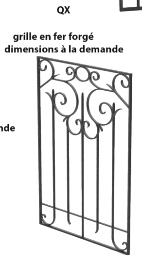 Griglia in ferro battuto - Riferimento QX