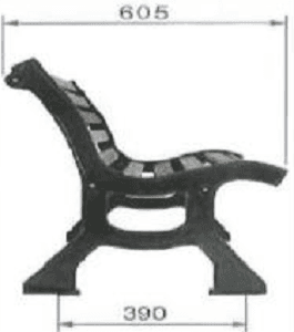 Piede di panchina pubblica