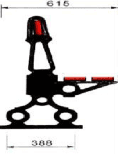 Piede di panchina della città di Parigi semplice