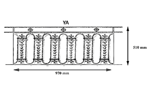 Balcon garde-corps balustrade en fonte Loiselet