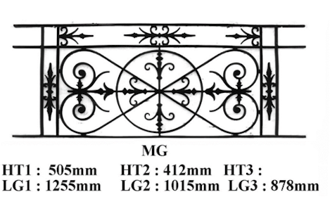 Balcone parapetti balaustra in ghisa Uccellino