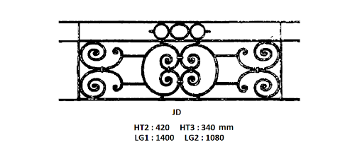 Balcone parapetti balaustra in ghisa Uccellino