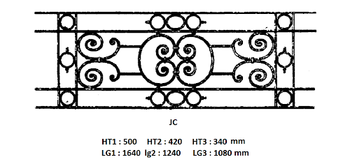 Balcone parapetti balaustra in ghisa Uccellino