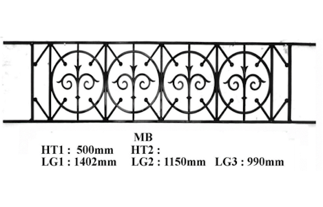 Balcone parapetti balaustra in ghisa Uccellino