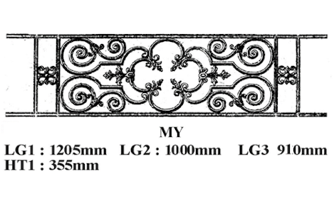 Balcone parapetti balaustra in ghisa Uccellino