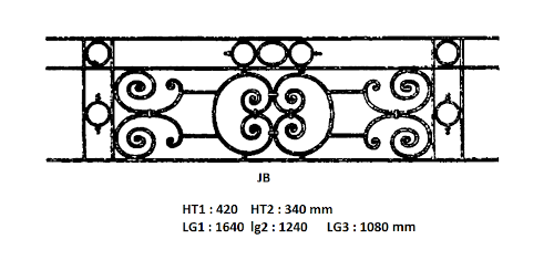 Balcone parapetti balaustra in ghisa Uccellino