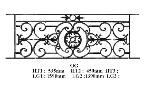 Balcone parapetti balaustra in ghisa Uccellino