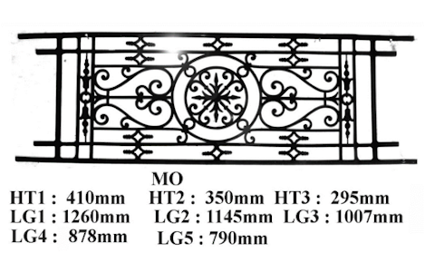 Balcone parapetti balaustra in ghisa Uccellino