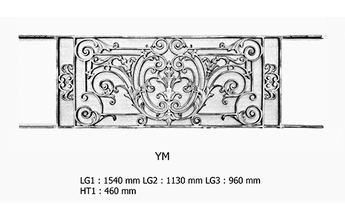 Balcon garde-corps balustrade en fonte Loiselet