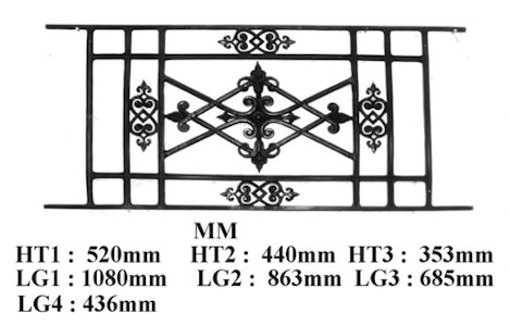 Balcone parapetti balaustra in ghisa Uccellino