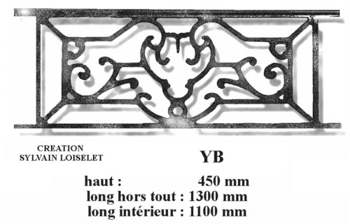 Balcon garde-corps balustrade en fonte Loiselet