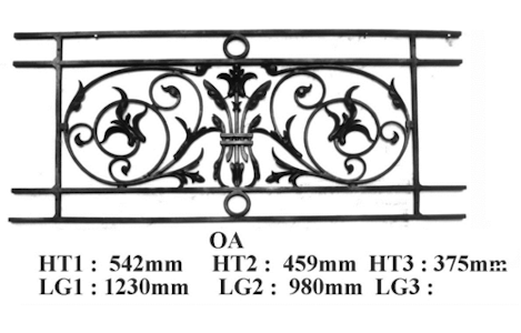 Balcone parapetti balaustra in ghisa Uccellino