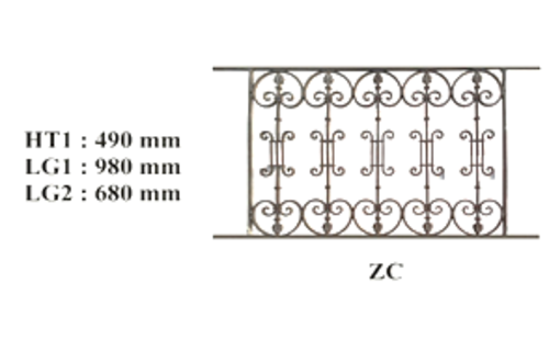 Balcon garde-corps balustrade en fonte Loiselet