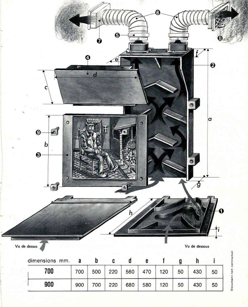 Récupérateur de chaleur réf 700-900