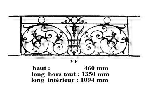 Balcon garde-corps balustrade en fonte Loiselet