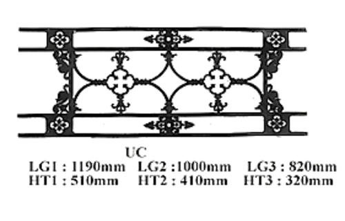 Balcon garde-corps balustrade en fonte Loiselet