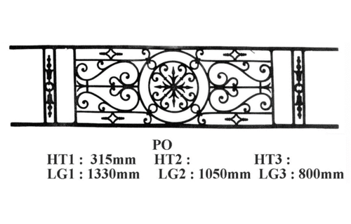 Balcon garde-corps balustrade en fonte Loiselet