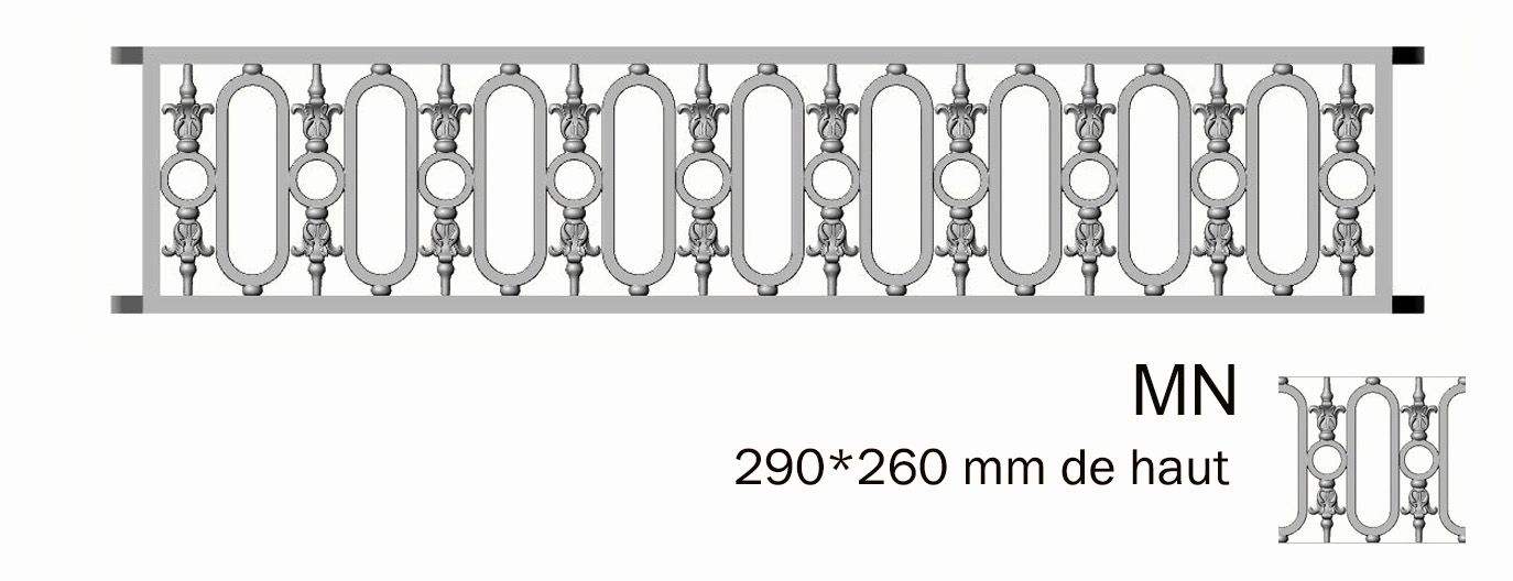 Balcone parapetti balaustra in ghisa Uccellino