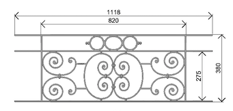 Balcone parapetti balaustra in ghisa Uccellino