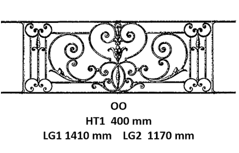 Balcone parapetti balaustra in ghisa Uccellino