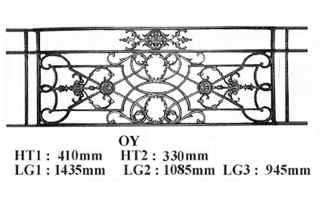 Balcone parapetti balaustra in ghisa Uccellino