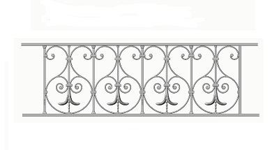 Balcone parapetti balaustra in ghisa Uccellino