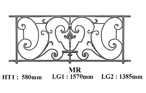 Balcone parapetti balaustra in ghisa Uccellino