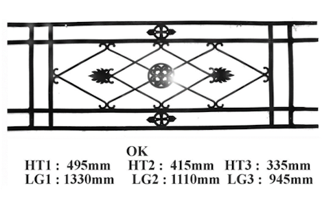 Balcone parapetti balaustra in ghisa Uccellino