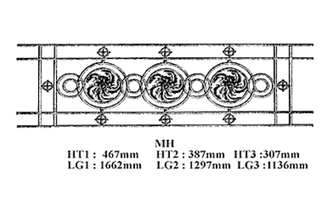 Balcone parapetti balaustra in ghisa Uccellino