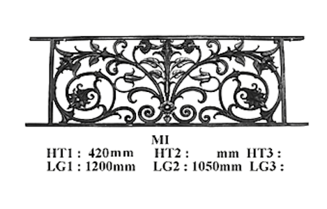 Balcone parapetti balaustra in ghisa Uccellino