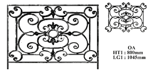 Parapetti balaustre in ghisa Uccellino