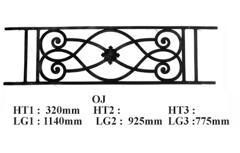 Balcone parapetti balaustra in ghisa Uccellino