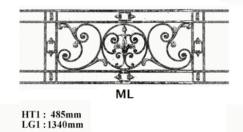 Balcone parapetti balaustra in ghisa Uccellino