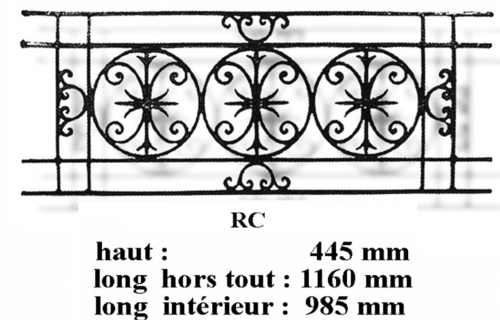 Balcon garde-corps balustrade en fonte Loiselet