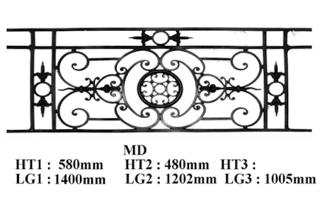 Balcone parapetti balaustra in ghisa Uccellino