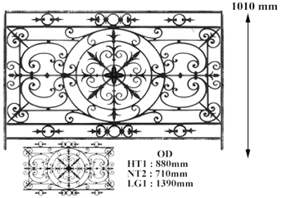 Parapetti balaustre in ghisa Uccellino