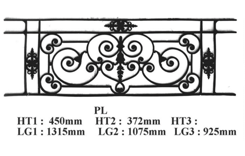 Balcon garde-corps balustrade en fonte Loiselet