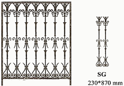 Parapetti balaustre in ghisa Uccellino