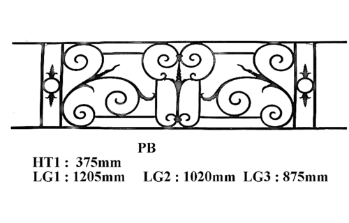 Balcon garde-corps balustrade en fonte Loiselet