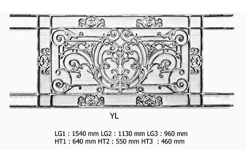 Balcon garde-corps balustrade en fonte Loiselet