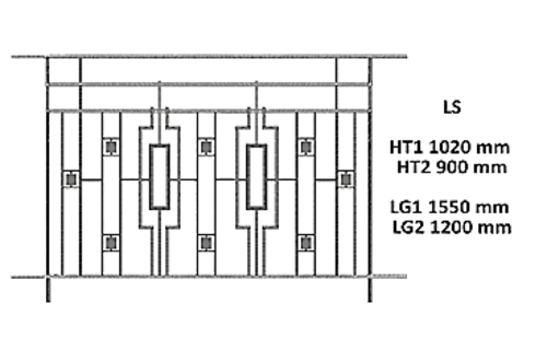BALUSTRADE BALUSTRE RAMBARDE FONTE FER FORGÉ LOISELET - LS