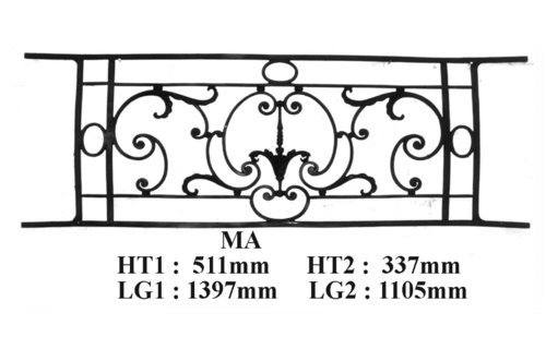 GRILLE DE BALCON GARDE CORPS BALUSTRADE LOISELET - MA