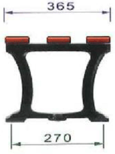 pied de banc en fonte